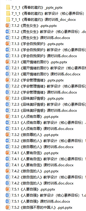 【新教材核心素养】部编版道德与法治七下课件+教学设计+课时训练-考神资料苑